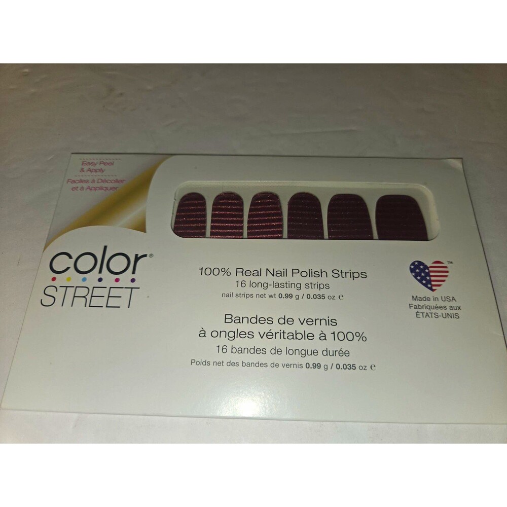 Color Street Berry Suede Purple Glitter Nail Polish Strips FMD008-C01915 0.035oz
